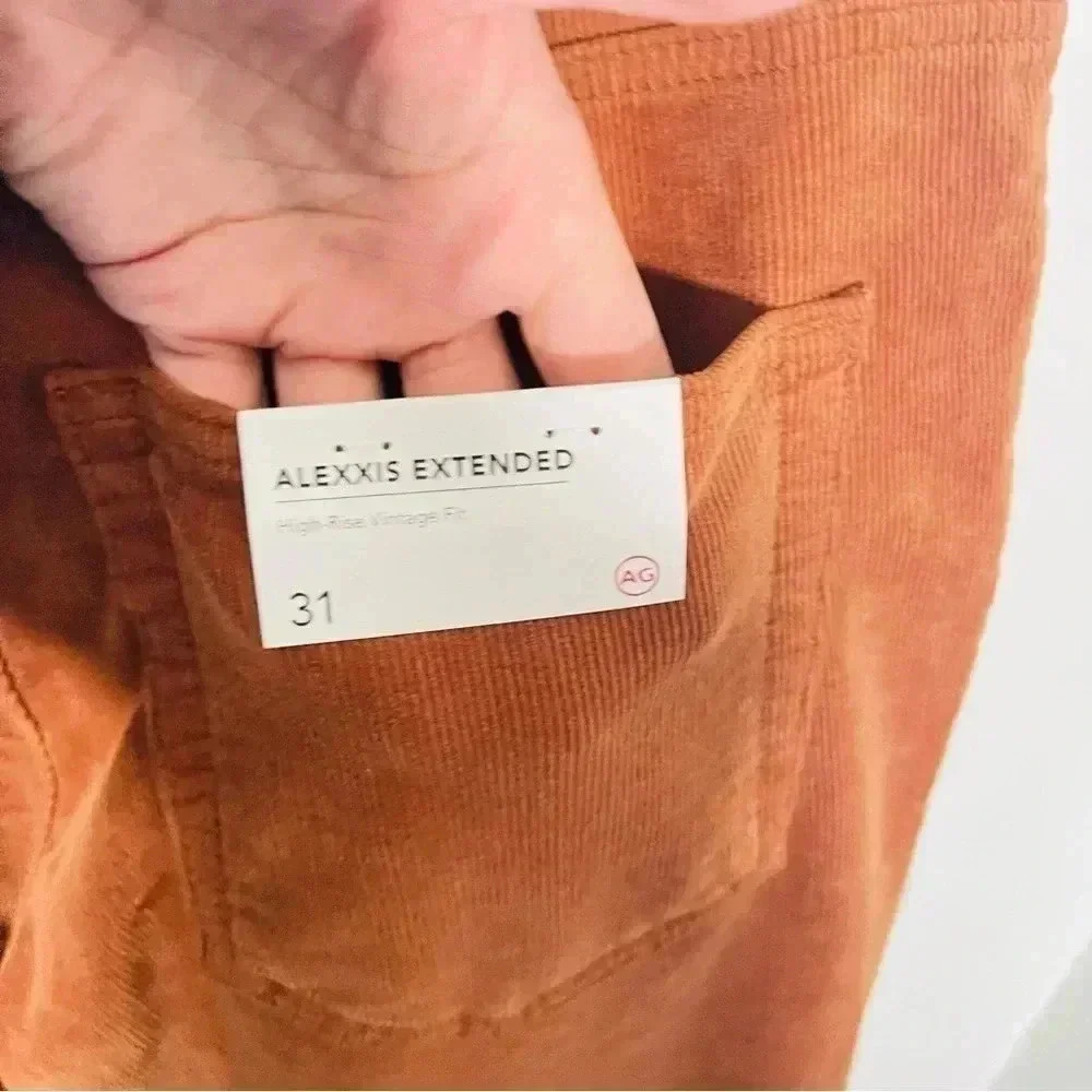 NWT AG Adriano Goldschmied Alexxis Boot High-Rise Vintage Corduroy Jeans Canyon